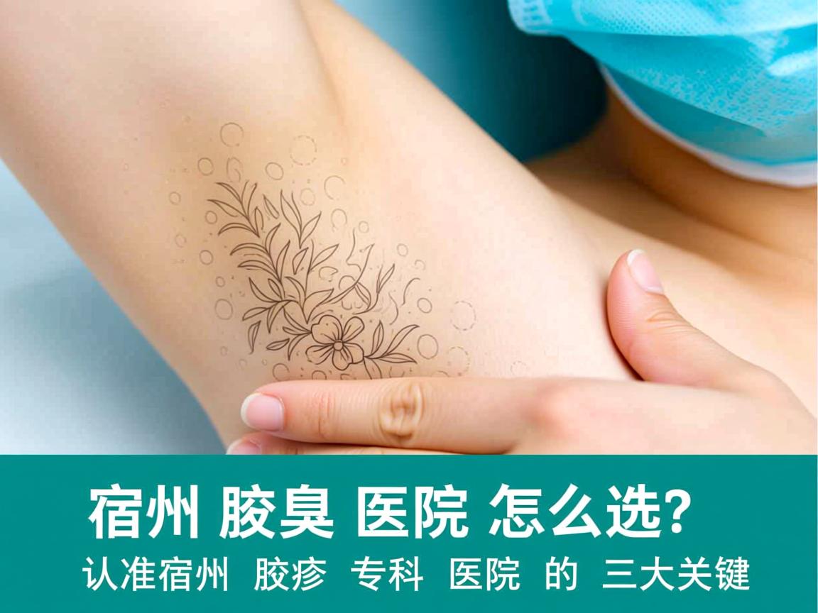 宿州腋臭医院怎么选？认准宿州腋臭专科医院的三大关键