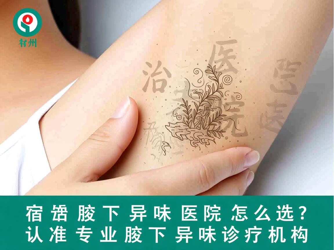 宿州治腋下异味医院怎么选？认准专业腋下异味诊疗机构