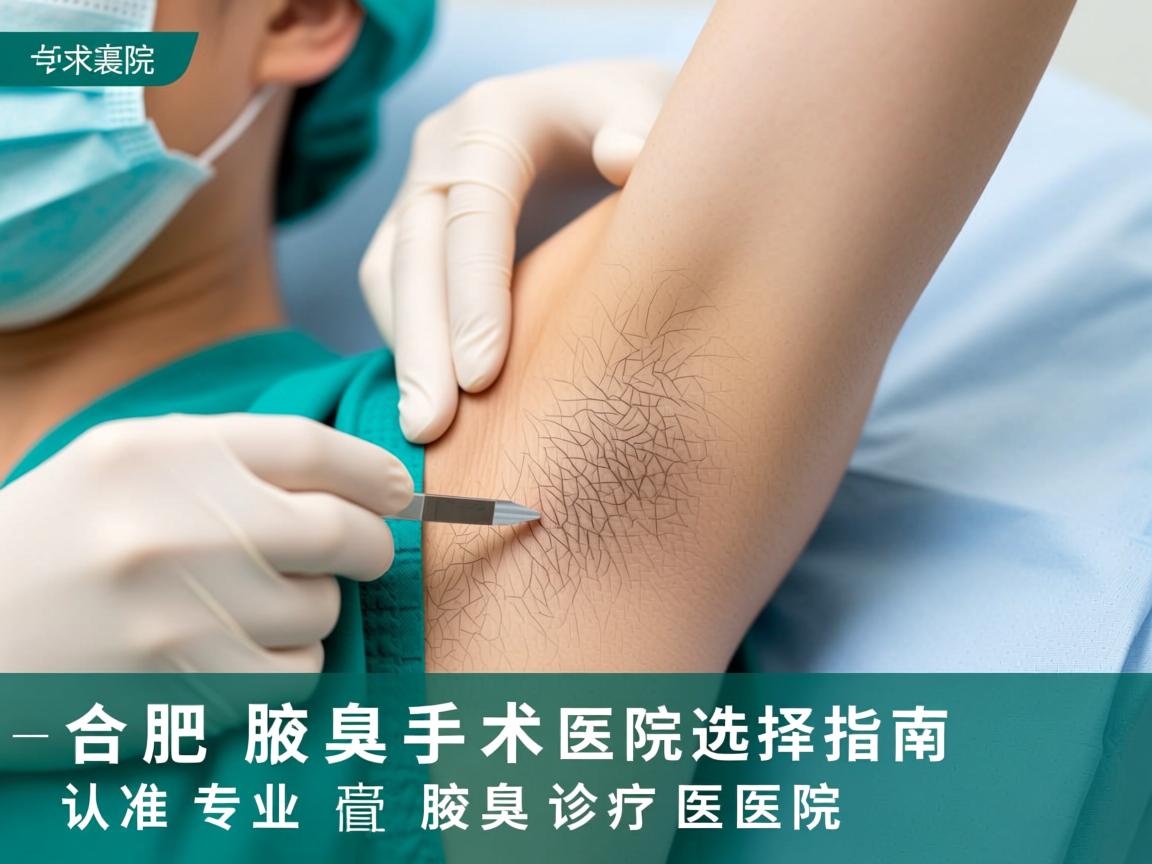 合肥腋臭手术医院选择指南，认准专业腋臭诊疗医院