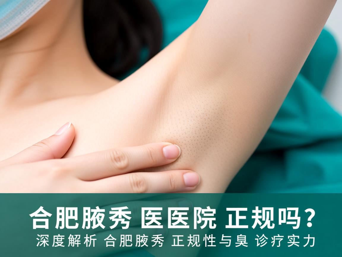 合肥腋秀医院正规吗？深度解析合肥腋秀正规性与腋臭诊疗实力