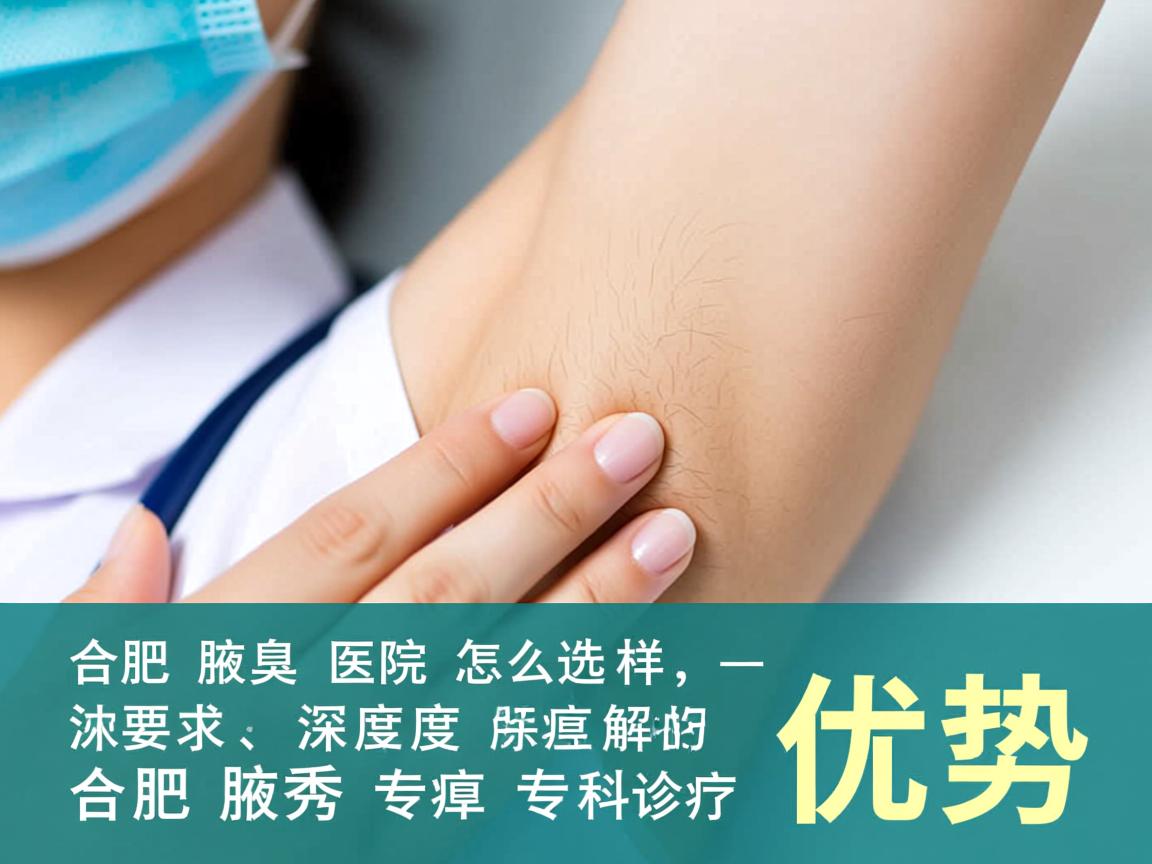 合肥腋臭医院怎么选，深度解析合肥腋秀腋臭专科的诊疗优势