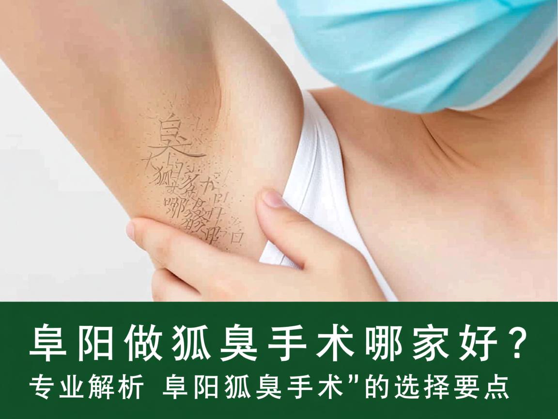 阜阳做狐臭手术哪家好？专业解析阜阳狐臭手术的选择要点