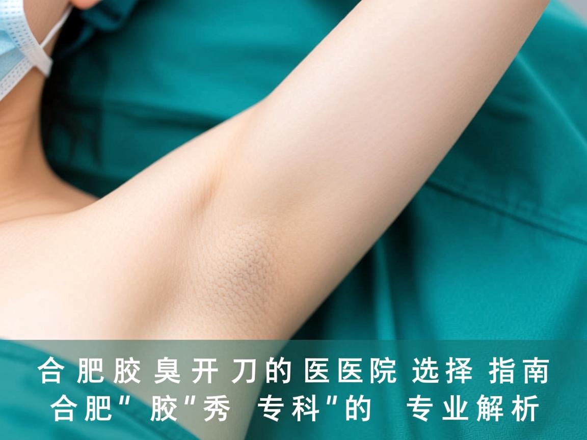 在合肥腋臭开刀的医院选择指南，合肥腋秀专科的专业解析