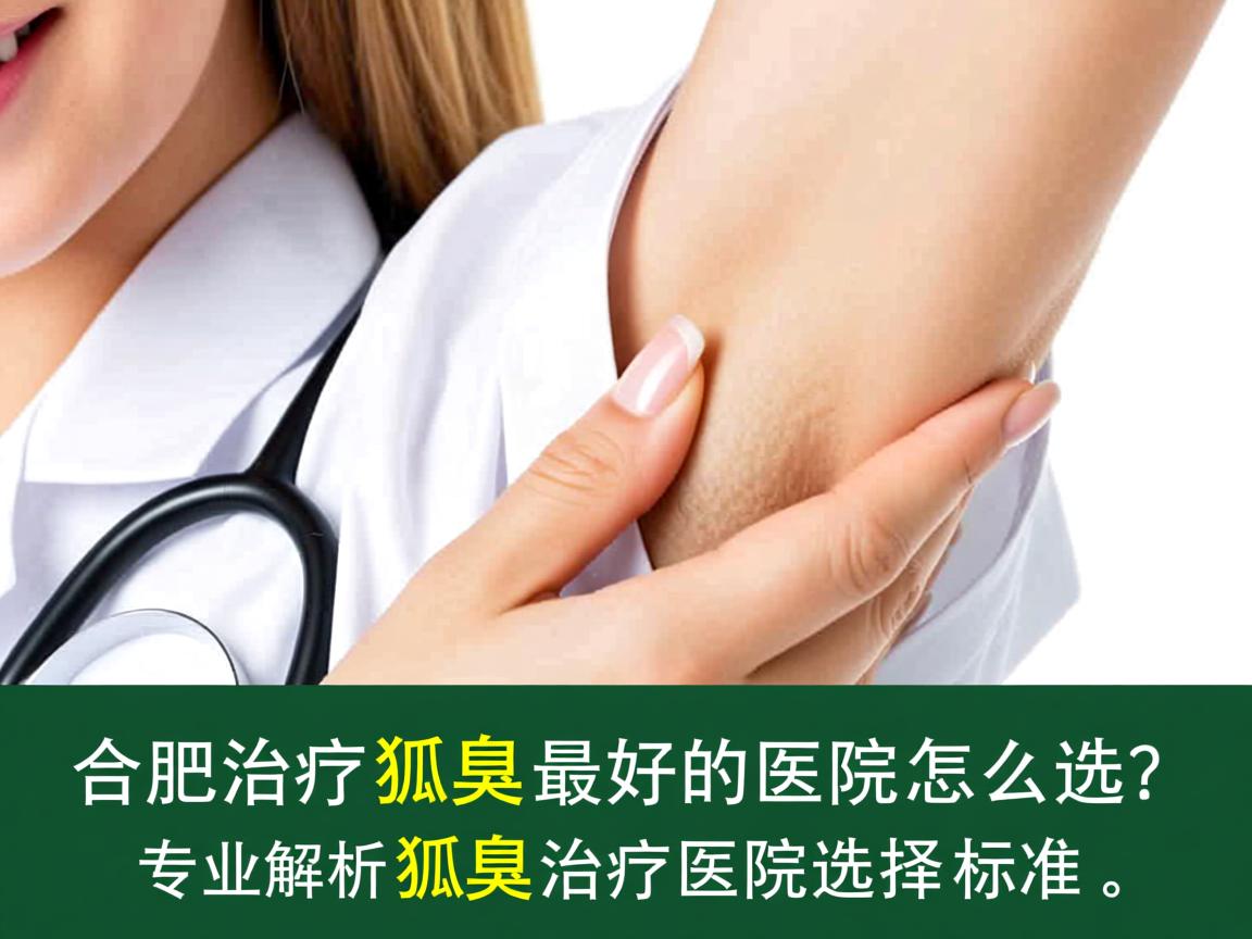 合肥治疗狐臭最好的医院怎么选？专业解析狐臭治疗医院的选择标准