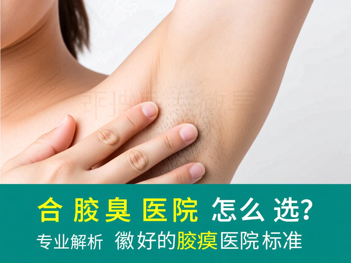 合肥腋臭医院怎么选？专业解析安徽好的腋臭医院标准