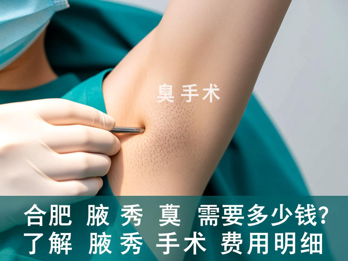 合肥腋秀腋臭手术需要多少钱？了解腋秀手术费用明细