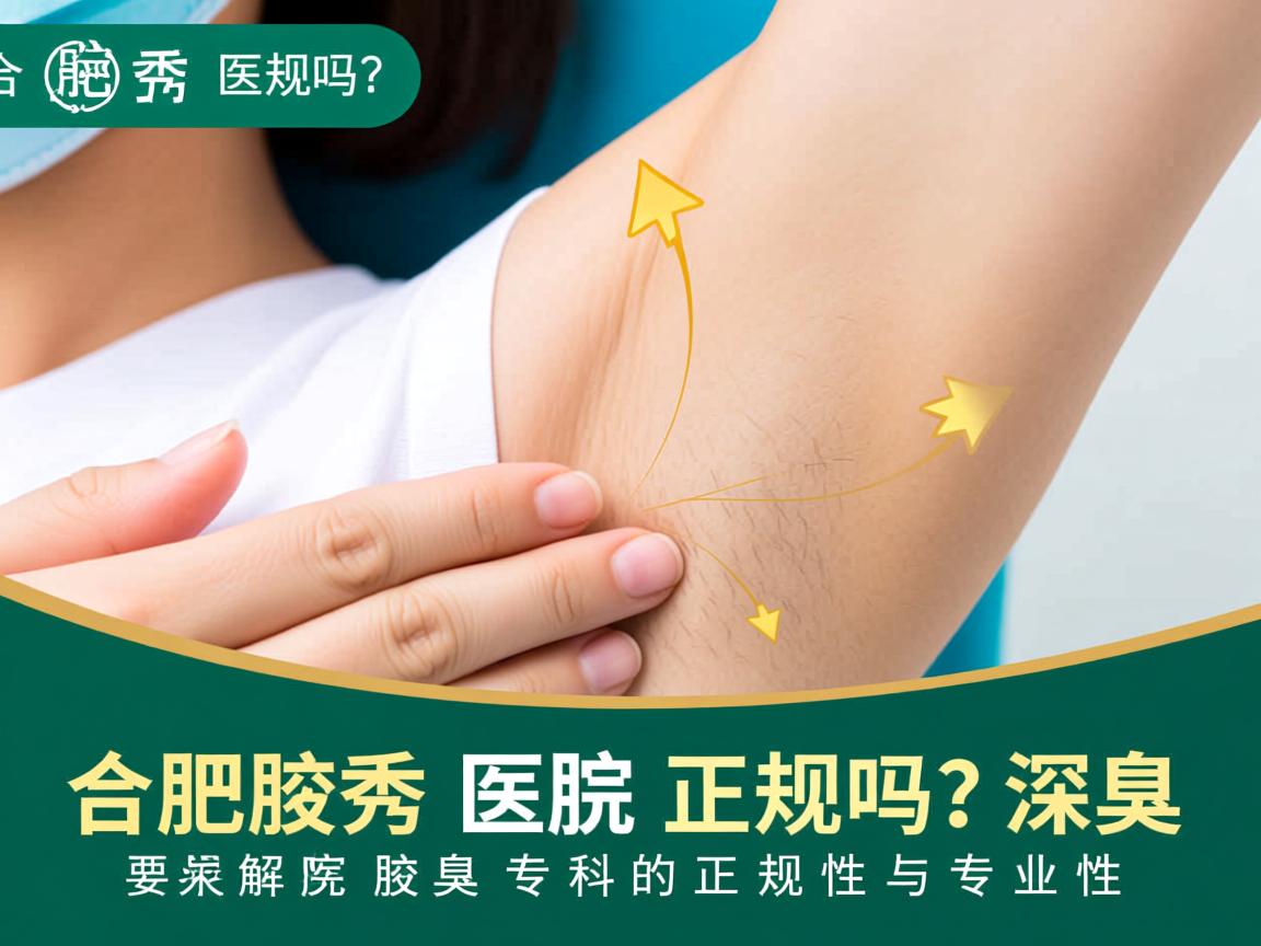合肥腋秀医院正规吗？深度解析合肥腋秀腋臭专科的正规性与专业性