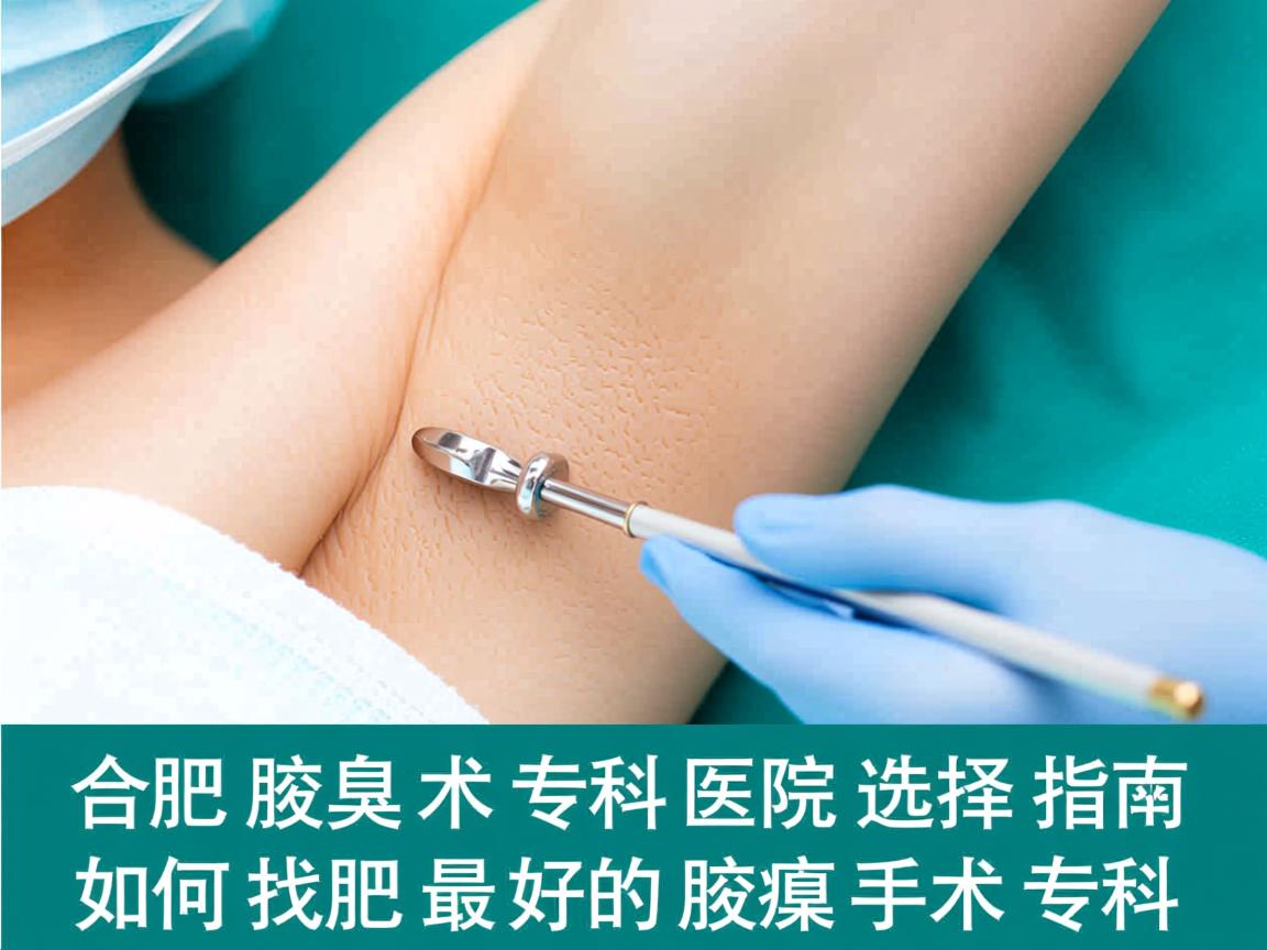 合肥腋臭手术专科医院选择指南，如何找到合肥最好的腋臭手术专科