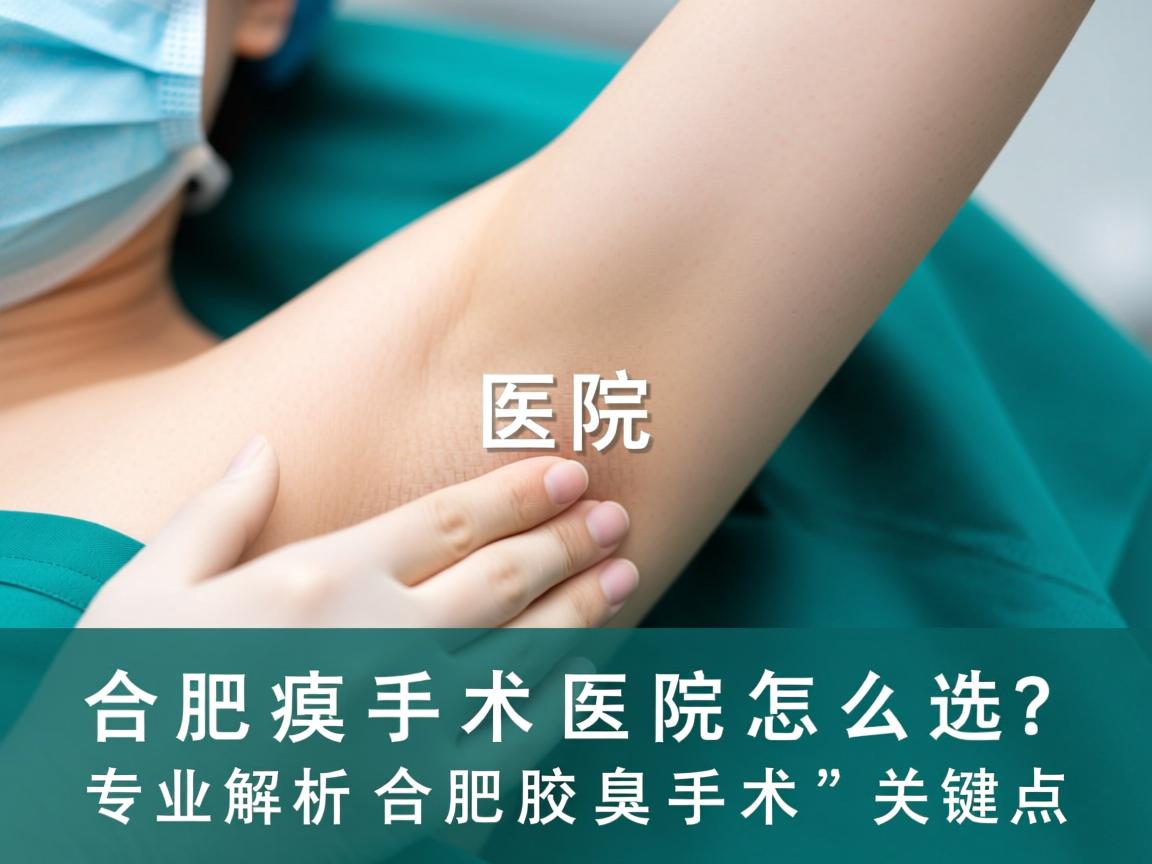 合肥腋臭手术医院怎么选？专业解析合肥腋臭手术的关键点