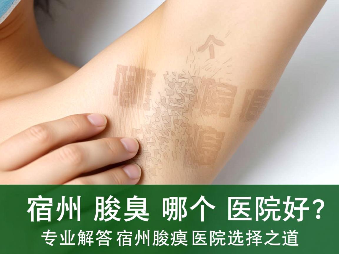 宿州腋臭哪个医院好？专业解答宿州腋臭医院选择之道