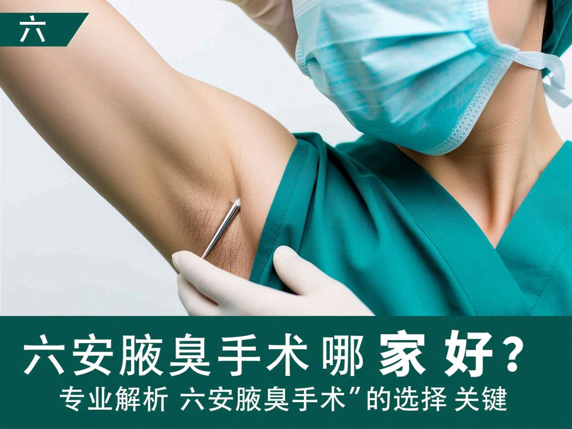 六安腋臭手术哪家好？专业解析六安腋臭手术的选择关键