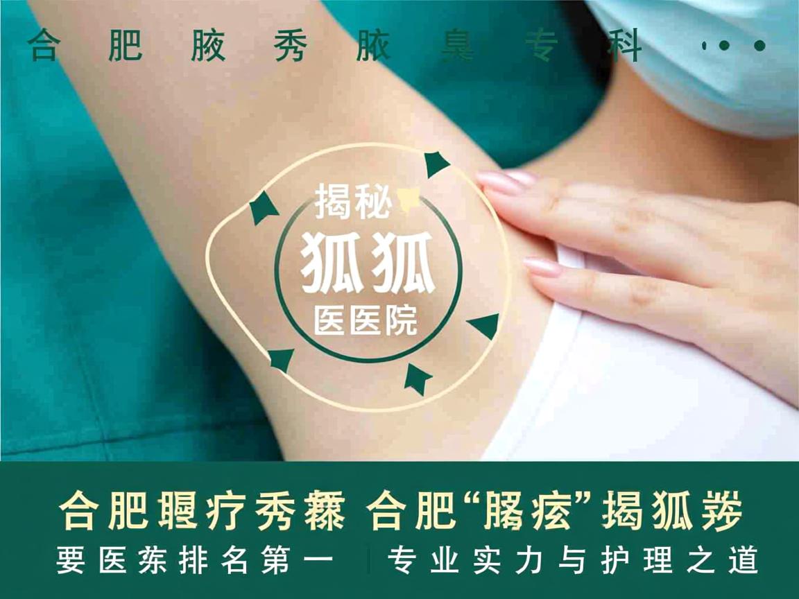 合肥腋秀腋臭专科，揭秘合肥狐臭医院排名第一的专业实力与护理之道