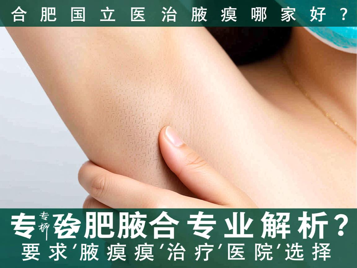 合肥国立医院治疗腋臭哪家好？专业解析合肥腋臭治疗医院选择