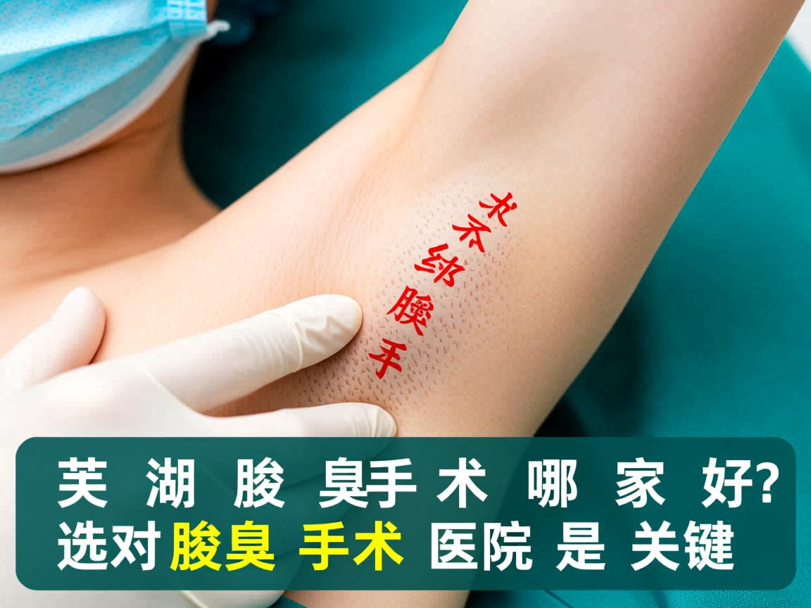 芜湖腋臭手术哪家好？选对腋臭手术医院是关键