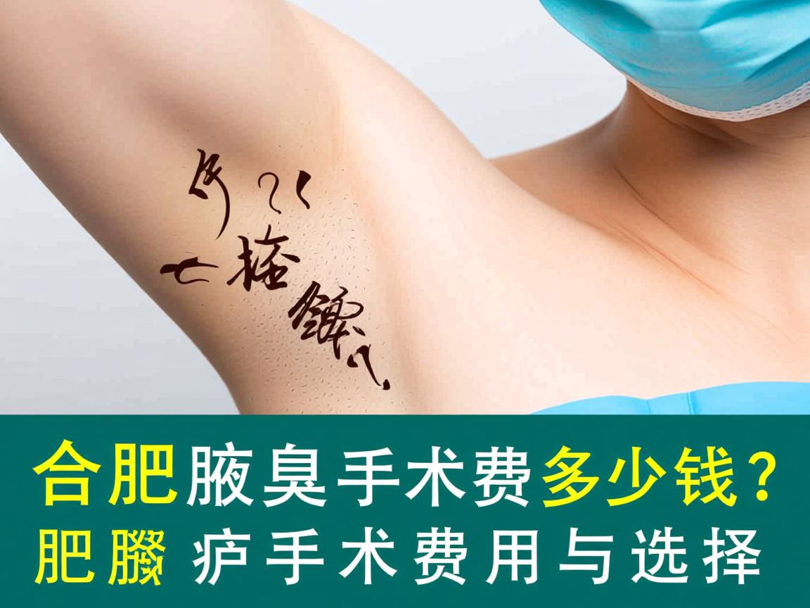 合肥腋臭手术费多少钱？详解合肥腋臭手术费用与选择