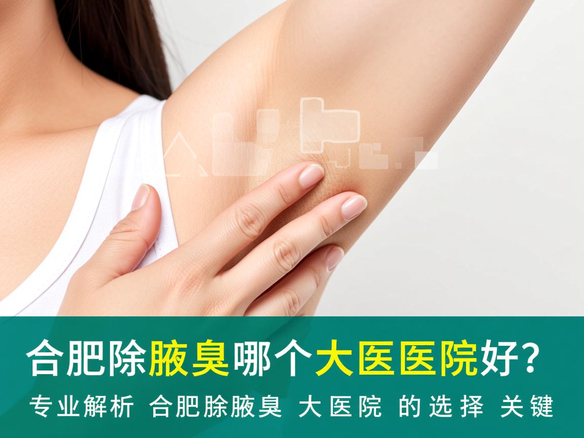 合肥除腋臭哪个大医院好？专业解析合肥除腋臭大医院的选择关键