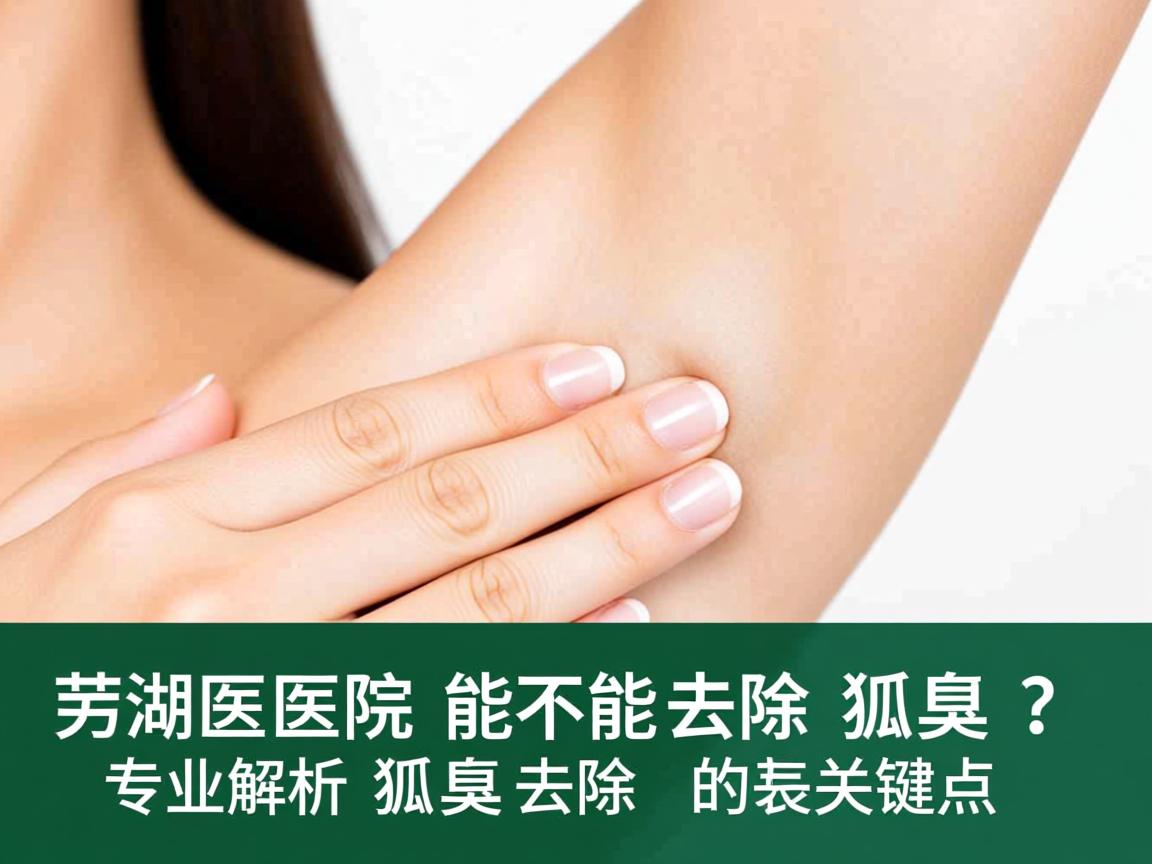 芜湖医院能不能去除狐臭？专业解析狐臭去除的关键点