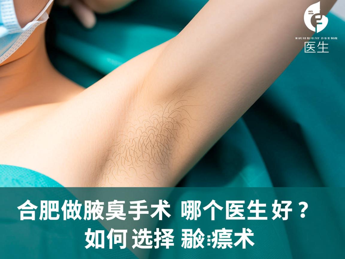 合肥做腋臭手术哪个医生好？深度解析如何选择好的腋臭手术医生