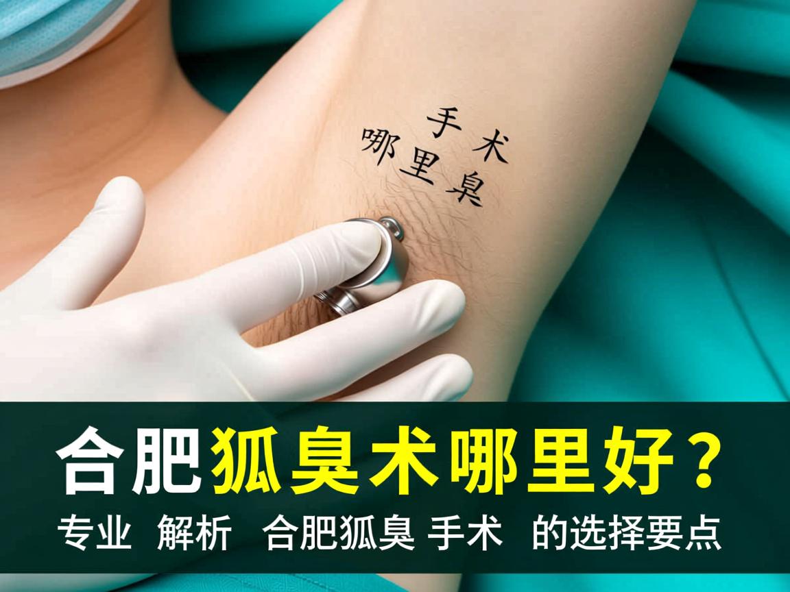 合肥狐臭手术哪里好？专业解析合肥狐臭手术的选择要点