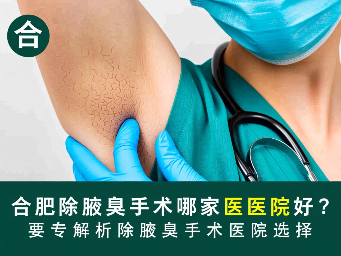 合肥除腋臭手术哪家医院好？专业解析除腋臭手术医院选择