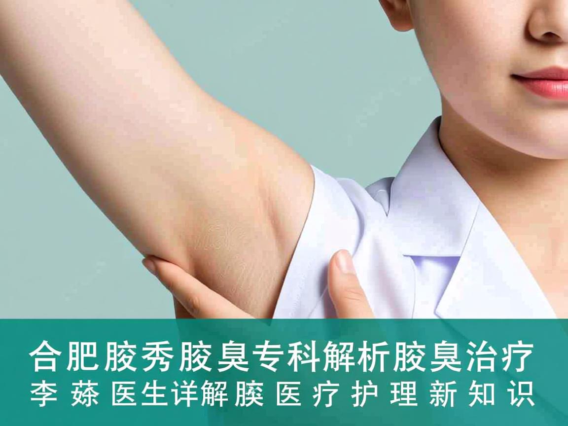 合肥腋秀腋臭专科解析腋臭治疗，李茹医生详解腋臭医疗护理新知识