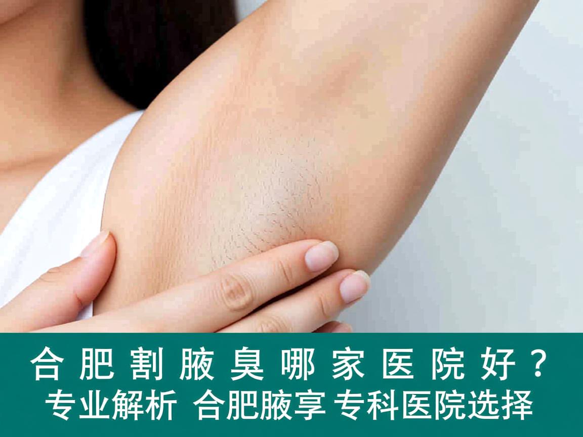合肥割腋臭哪家医院好？专业解析合肥腋臭专科医院选择