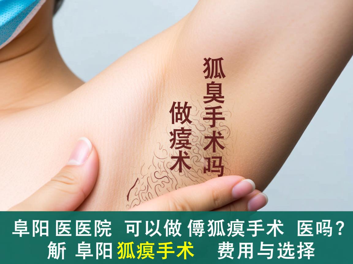 阜阳医院可以做狐臭手术吗?解析阜阳狐臭手术费用与选择 阜阳医院可以做狐臭手术吗?解析阜阳狐臭手术费用与选择