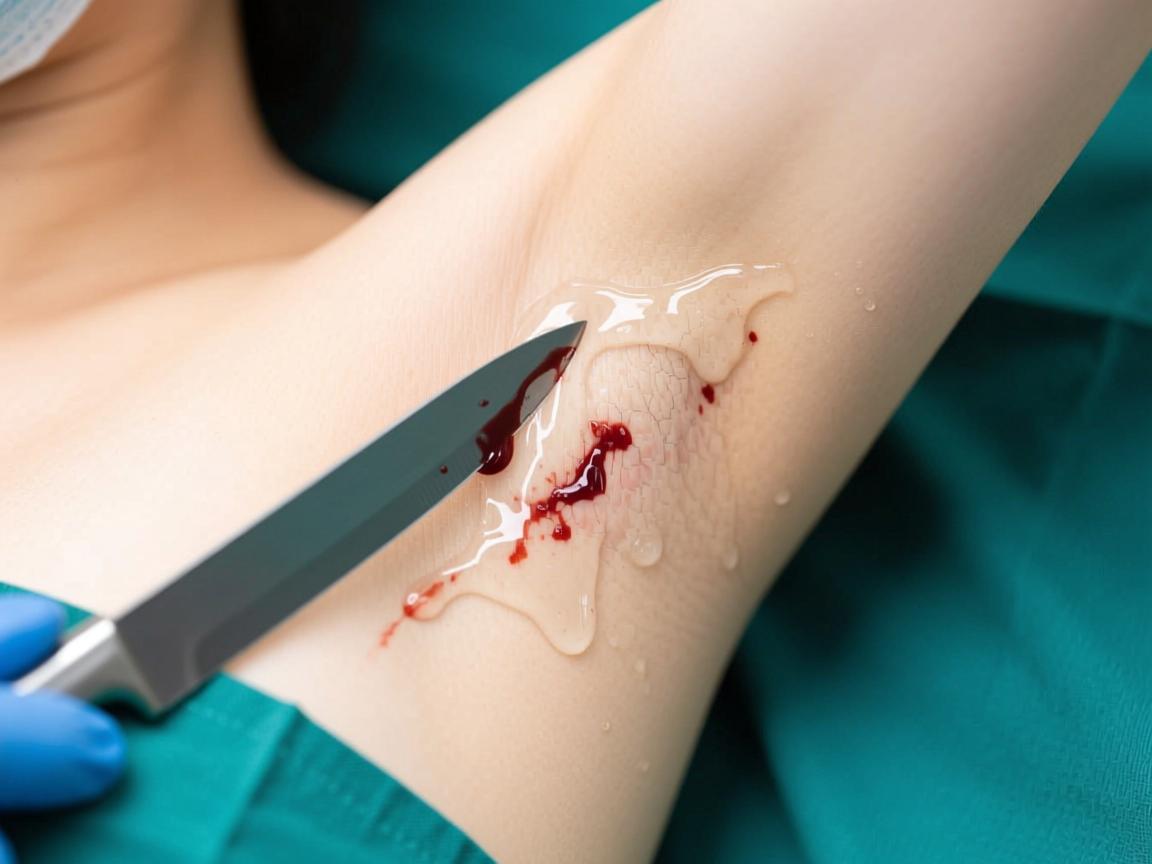 水刀治疗腋臭后第二天，水刀腋臭术后排淤血关键解析