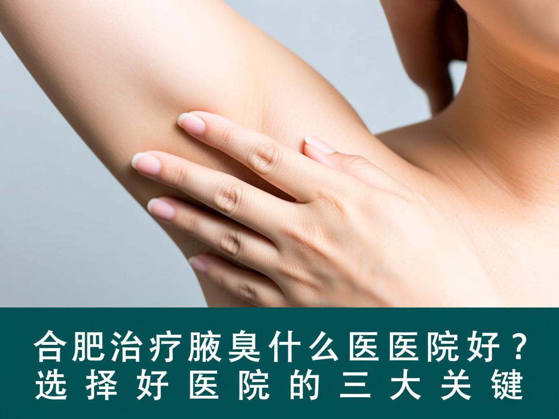 合肥治疗腋臭什么医院好？选择好医院的三大关键