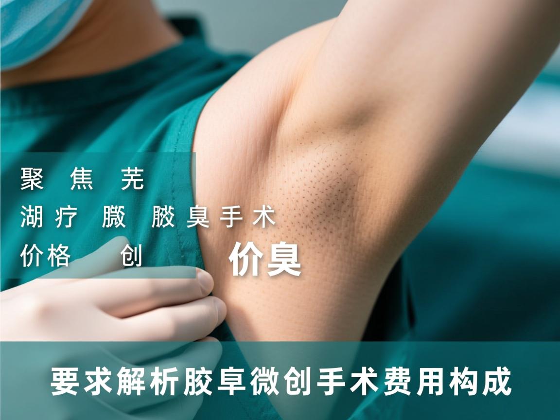 聚焦芜湖腋臭微创手术价格 深度解析腋臭微创手术费用构成