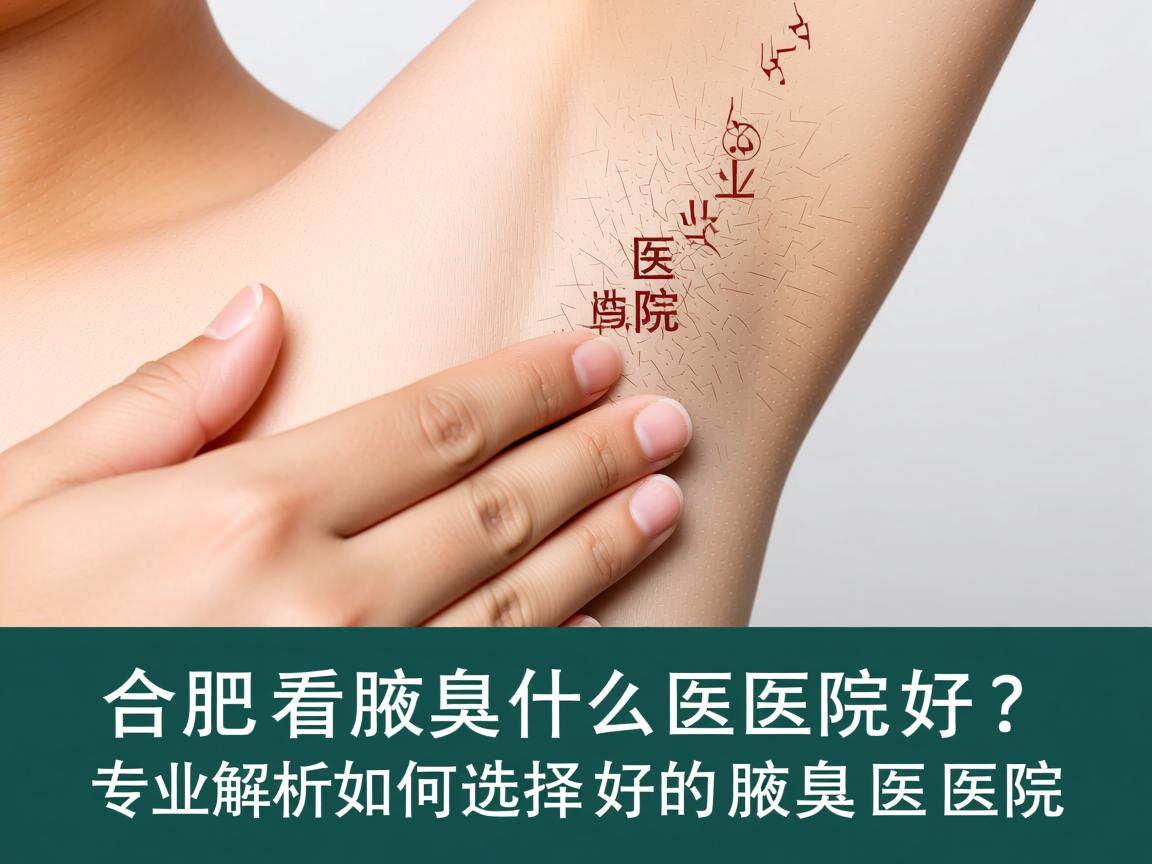 合肥看腋臭什么医院好？专业解析如何选择好的腋臭医院