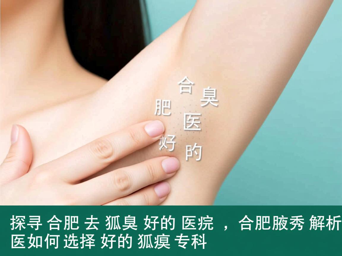 探寻合肥去狐臭好的医院，合肥腋秀解析如何选择好的狐臭专科