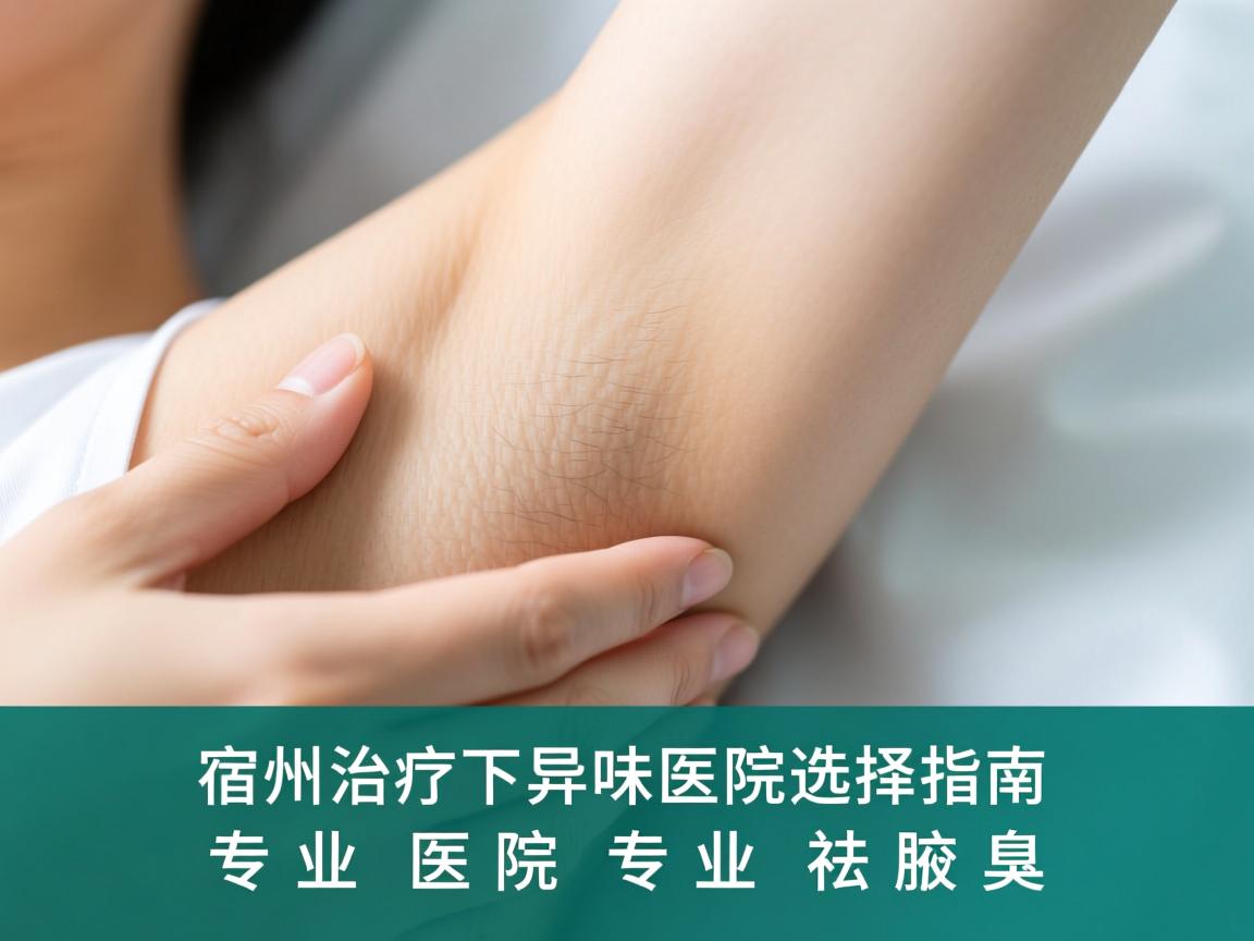 宿州治疗腋下异味医院选择指南，专业医院专业祛腋臭