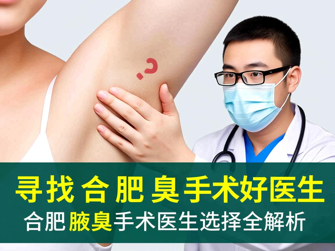 寻找合肥腋臭手术好医生？合肥腋臭手术医生选择全解析