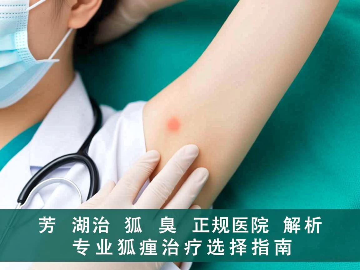 芜湖治狐臭正规医院解析，专业狐臭治疗选择指南