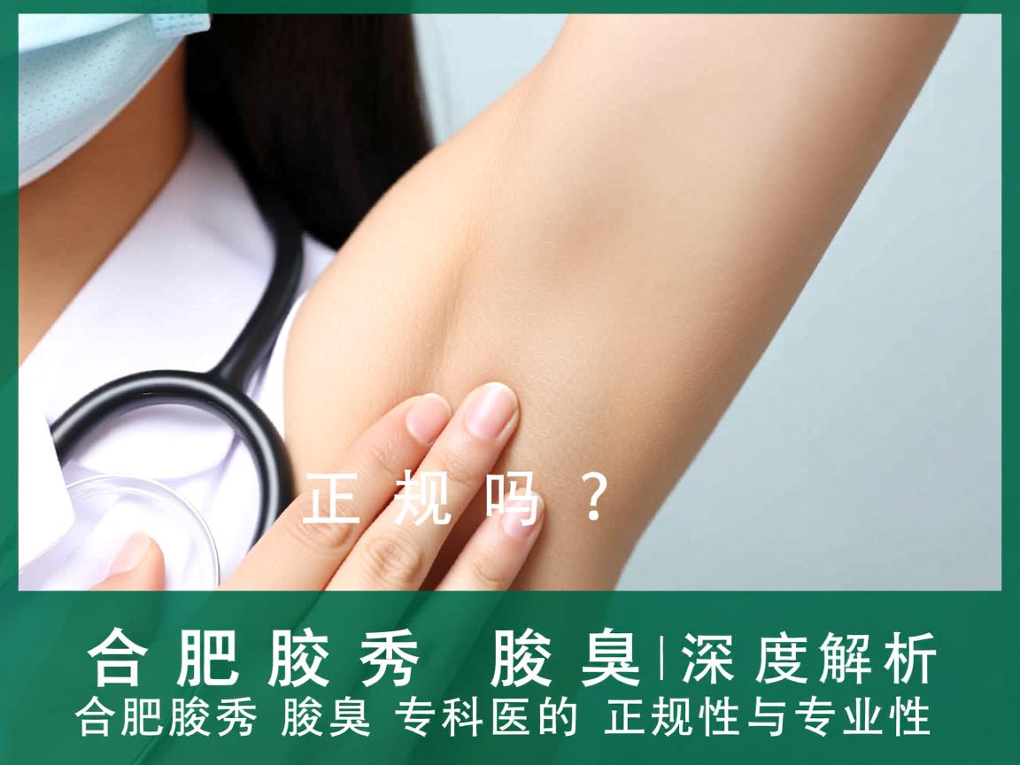 合肥腋秀腋臭正规吗？深度解析合肥腋秀腋臭专科的正规性与专业性