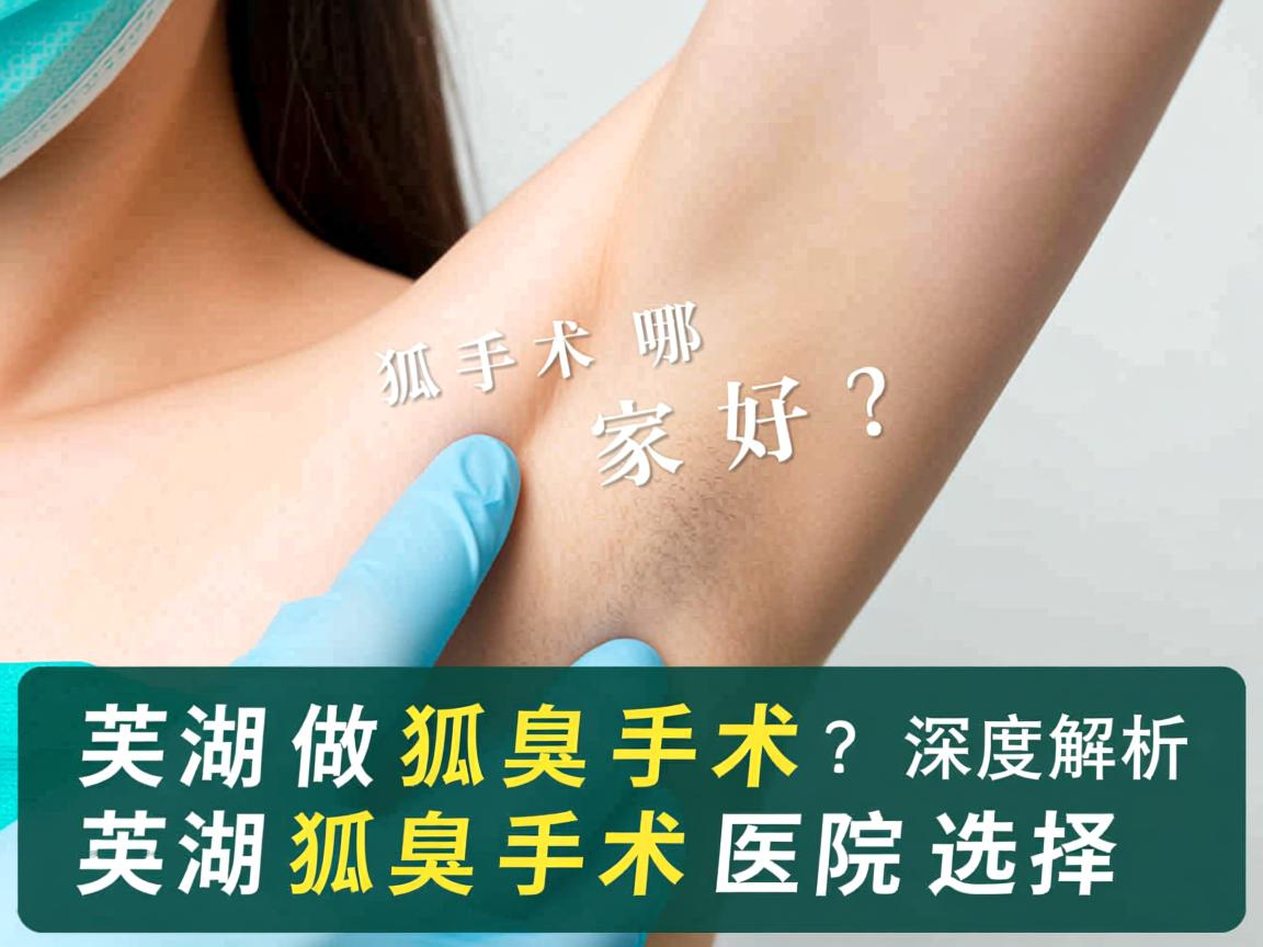 芜湖做狐臭手术哪家好？深度解析芜湖狐臭手术医院选择