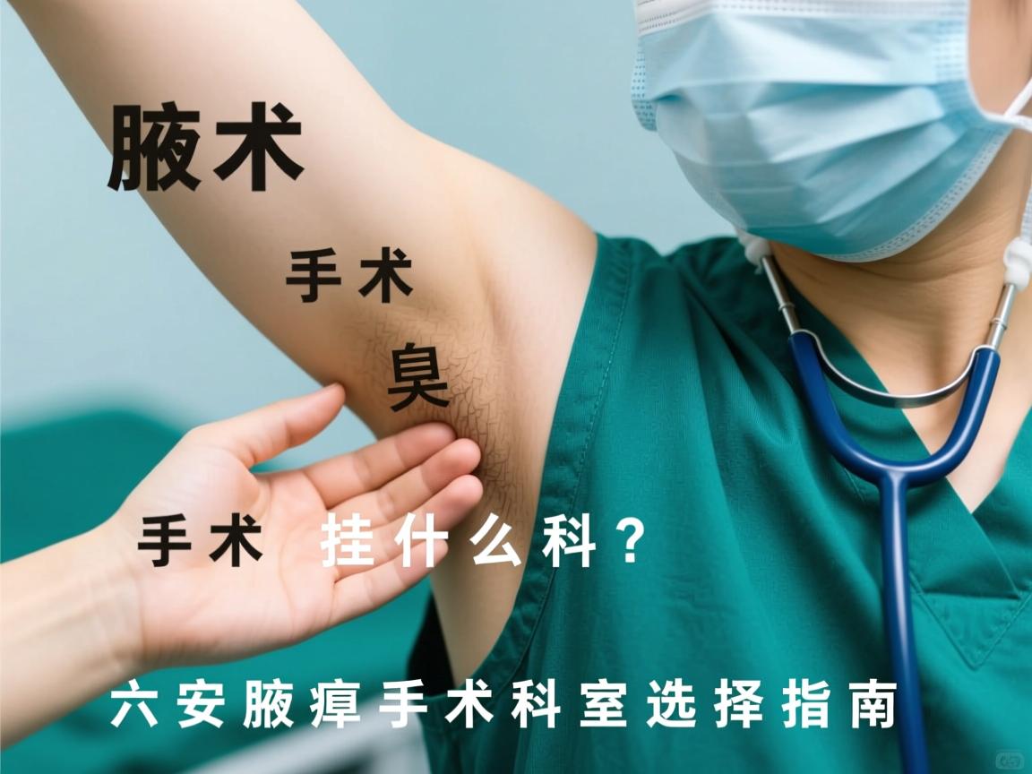 腋臭手术挂什么科？六安腋臭手术科室选择指南