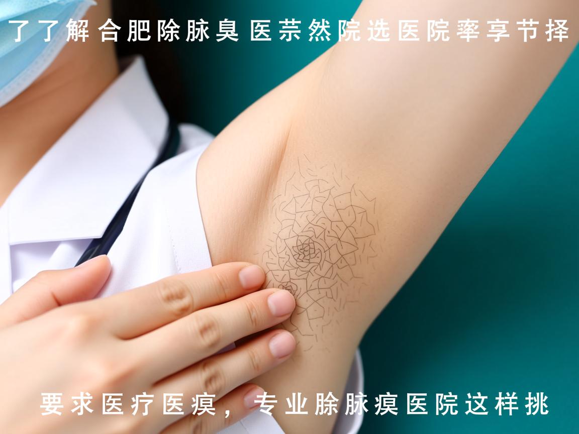了解合肥除腋臭医院选择，专业除腋臭医院这样挑