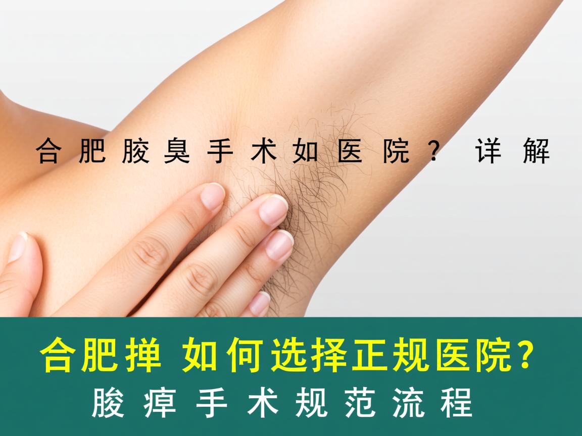合肥腋臭手术如何选择正规医院？详解腋臭手术的规范流程