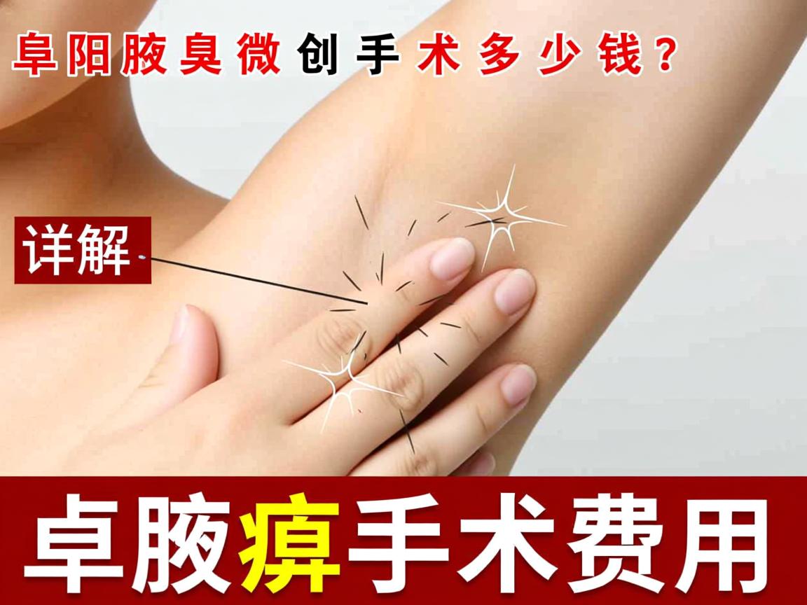 阜阳腋臭微创手术多少钱？详解阜阳腋臭手术费用