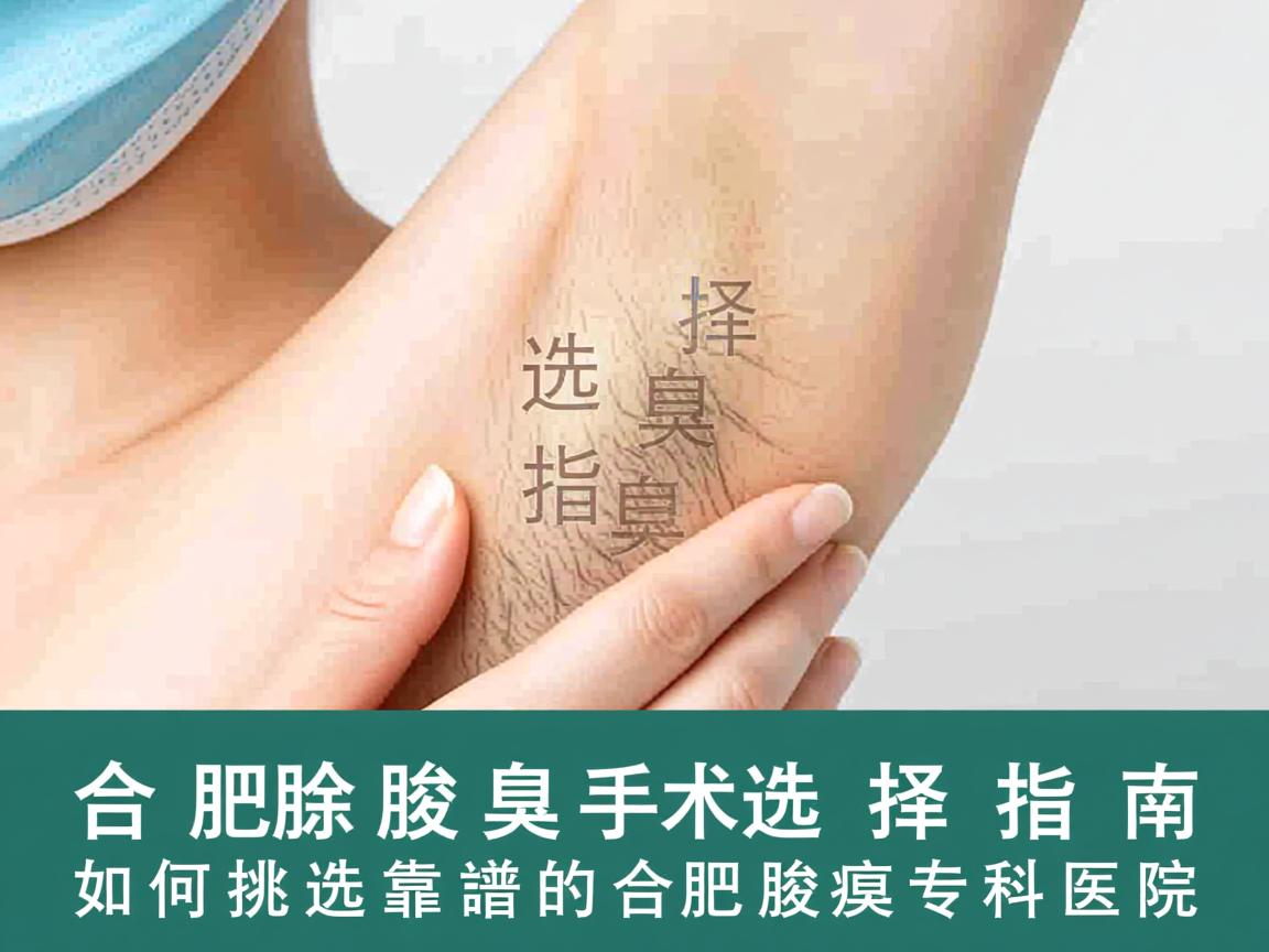 合肥除腋臭手术选择指南，如何挑选靠谱的合肥腋臭专科医院