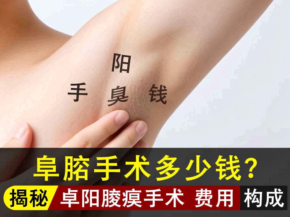 阜阳腋臭手术多少钱？揭秘阜阳腋臭手术费用构成
