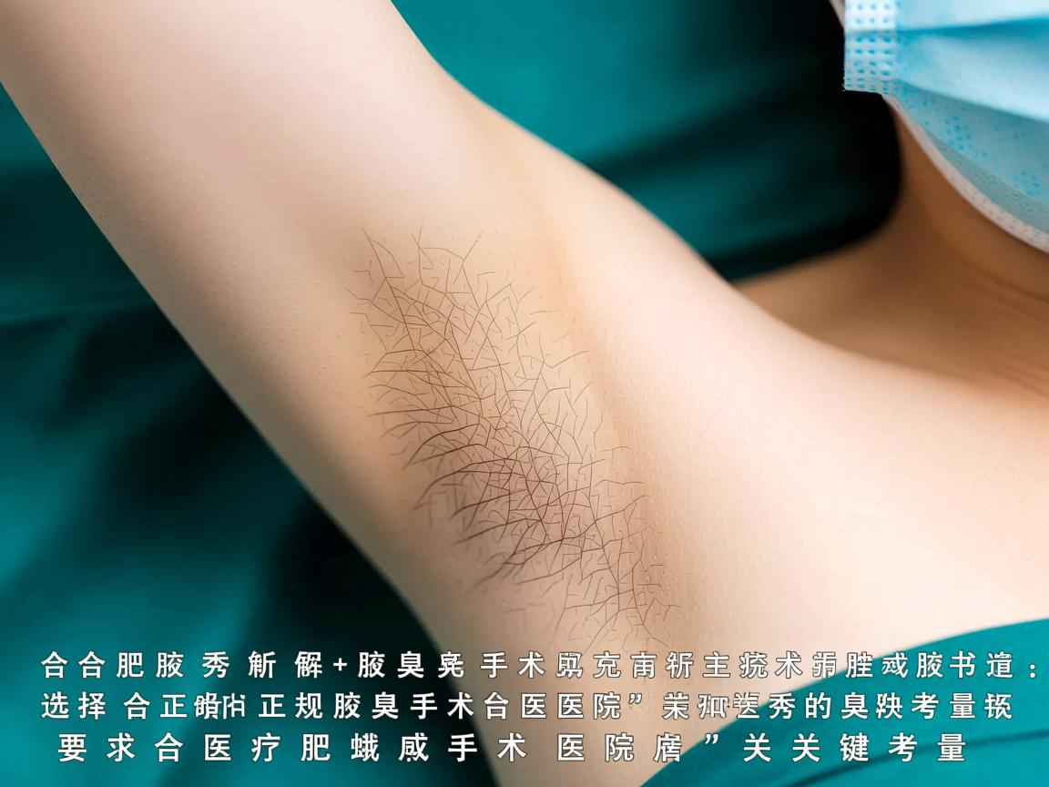 合肥腋秀解析腋臭手术，选择合肥正规腋臭手术医院的关键考量