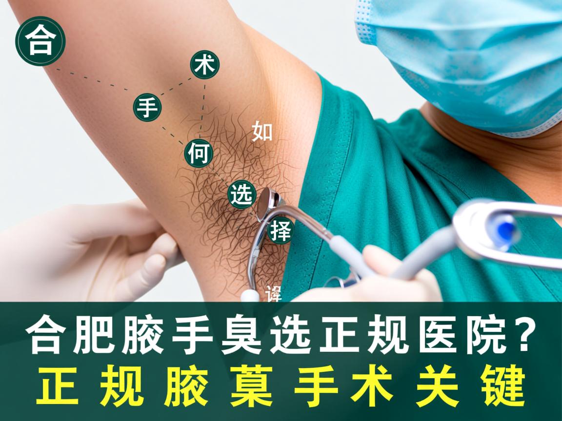 合肥腋臭手术如何选择正规医院？详解正规腋臭手术关键