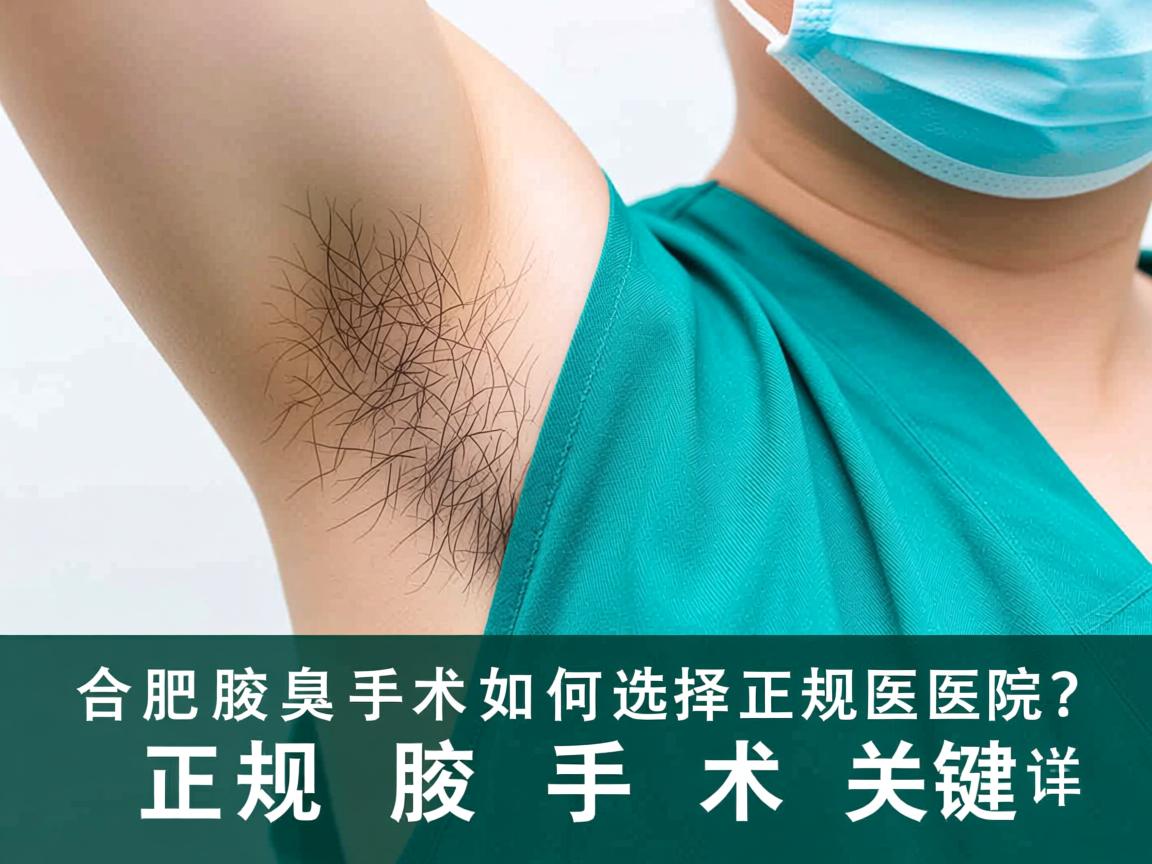 合肥腋臭手术如何选择正规医院？详解正规腋臭手术关键