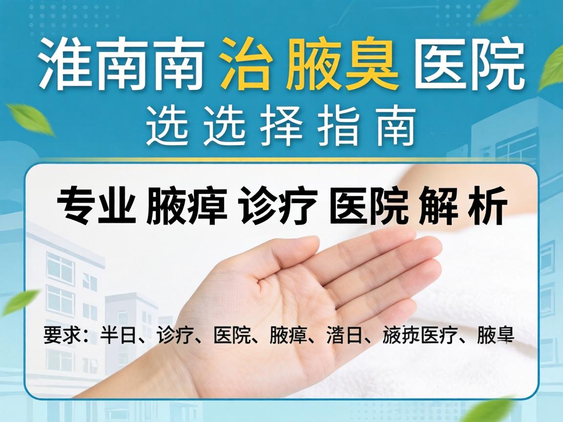 淮南治腋臭医院选择指南，专业腋臭诊疗医院解析