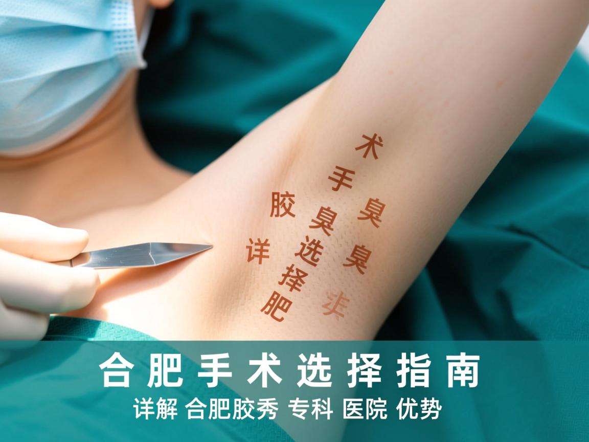 合肥腋臭手术选择指南，详解合肥腋秀专科医院优势
