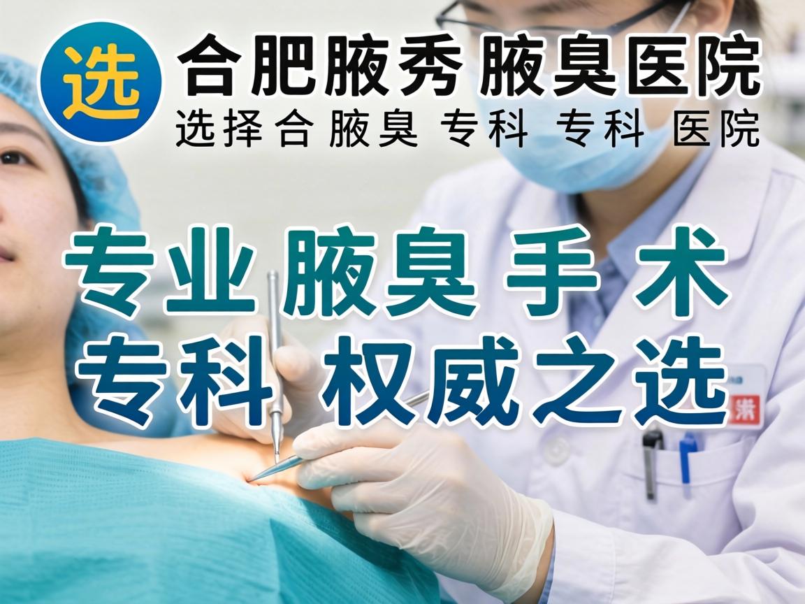 选择合肥腋秀腋臭专科医院，解析专业腋臭手术专科的权威之选