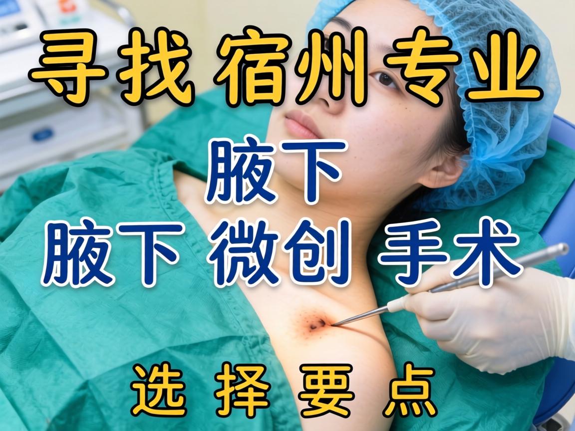 寻找宿州专业腋下微创手术医院，详解腋下微创手术的选择要点